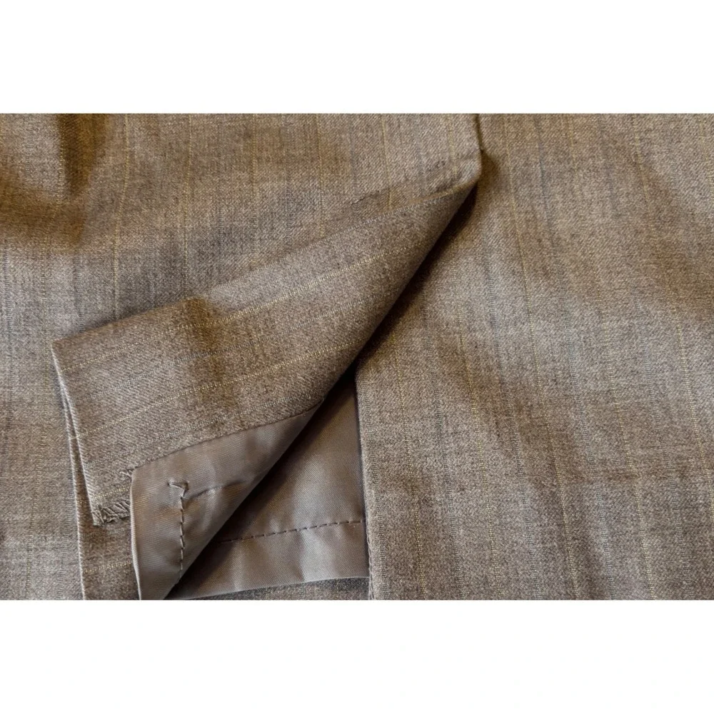 Travis Ayers Woman Gray Pinstripe‎ Pencil Skirt Size 16W Lined Work Office Wear